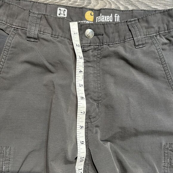 Carhartt 34x30 Relaxed Fit Force Extremes Cargo Pants Gray Ripstop Workwear - Picture 6 of 12